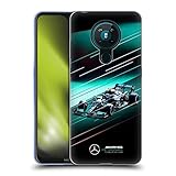 Head Case Designs Offiziell Offizielle Mercedes-AMG Petronas F1 Team Geschwindigkeitslinien W12 Auto Soft Gel Handyhülle Hülle kompatibel mit Nokia 5.3