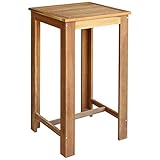 Bartisch Stehtisch Bistrotisch Couchtisch Beistelltisch Akazienholz Massiv 60 x 60 x 105