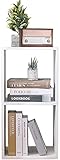 Etnicart Doppelwürfel Aufbewahrungsbox Bücherregal weiß 35 x 30 x 70 cm MDF Holz Regal Design Büro Eingang W
