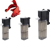 CCHM 4 in 1 Aquarium Innenfilter Mit Gelöster Sauerstoff Wellenmacher Tauchpumpe Kleiner Aquariumfilter Wasser Pumpen Für Aquarium,20W