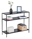 WENKO Konsolentisch Industrial Design, Beistelltisch, Standregal, Flurtisch, Modernes Regal für Küche, Bad, Wohnzimmer oder Flur, MDF, Metall, Vintage Look, 2 Böden, Etagen, 100 x 35 x 77