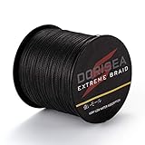 Dorisea Extreme Braid Angelschnur, 100 % Pe, schwarz, geflochten, 90 m, 2187 m, 2,7â€“250 kg, Test-Anraht, unglaubliche Superline, Zero Stretch (500 m/546 Yards 18,1 kg/0,32 mm)