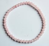 Edelstein-Armband Rosenquarz, Kugeln, Ø 4