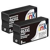 st@r ink 963XL Druckerpatronen Wiederaufbereitete für HP 963XL 963 Tintenpatronen mit HP OfficeJet Pro 9010 9012 9013 9014 9015 9016 9019 9020 9022 9025 ( 2 Schwarz )