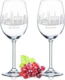 Leonardo Weinglas mit Gravur - Gelsenkirchen Geschenk im 2er Set - Weingeschenk - Souvenir Andenken & Mitbringsel - Geburtstagsgeschenk für Sie & I