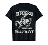 Retro Cowboy US Rodeo Traditioneller Wilder Westen Cowgirl T-S