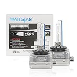 Wattstar D1S 6000K, Xenonlampe Ersatzlampe, HID D1S Xenonlampe, 35W HID Scheinwerferlampe, IP68 wasserdicht.…