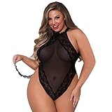 SCHOLIEBEN Body Obsessive Große Größen Dessous Set Reizwäsche Sets Sexy Erotiek Damen Frauen Netz Babydoll Sissy Wetlook Ouvert Provocative Sexwäsche SM Roleplay Corsage Nuttiges Unterwäsche Ling