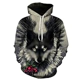 YDyun Herren Graphic mit Pullover mit Kapuze 3D-Digitaldruckkop