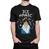 Adventure Time T-Shirt, Ice Magic Tee, Men's Women's XL Black