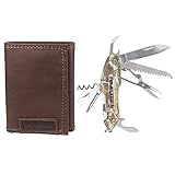 Realtree Herren Trifold Wallet with Multi Tool Swiss Knife Geldbörse, braun, Einheitsgröß