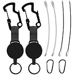 8 Stück Einziehbarer Schlüsselanhänger mit Stahlseil,Ausziehbarer Schlüsselkette,Retractable Key Chain Heavy Duty,Schlüssel Zipper Stark,Ausweis Clip Ausziehb