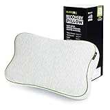 BLACKROLL® Recovery Pillow (50 x 30 cm), orthopädisches Kissen für erholsamen Schlaf, ergonomisches Kopfkissen mit Travel Bag für Reisen, Nackenkissen aus Viscose Memory Schaum, Made in Germany