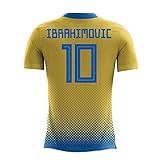 2020-2021 Sweden Airo Concept Home Football Soccer T-Shirt Trikot (Zlatan Ibrahimovic 10)