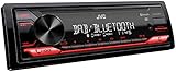 JVC KD-X272DBT USB-Autoradio mit DAB+ und Bluetooth Freisprecheinrichtung (Soundprozessor, USB, AUX-In, Spotify Control (Android), 4 x 50 Watt, rote Tastenbeleuchtung, DAB+ Antenne*)