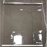 AIPING Jalousien Maßgeschneiderte transparente Rollos, 100/110 cm breite Outdoor-Partitionen-Farbtöne, Porch-Patio-Fenster-Rollläden, Dicker 0,5-mm-Kunststofffolie, einfach saub