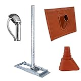 PremiumX Deluxe X90-48 Dachsparrenhalter 90 cm Mast SAT Dach-Halterung Dach-Abdeckung Alu-Dachziegel rot Manschette Aluminium Mast-Kapp