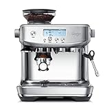 Sage Appliances Barista Pro Espressomaschine und Kaffeemaschine mit Milchaufschäumer, Siebträgermaschine, SES878, Gebürsteter E