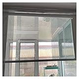 CAIJUN Jalousie Klare Rollos, PVC-Trennvorhänge Fenster Tür Zaun für Haus Balkon Wohnzimmer, Transparent Hängender Bildschirm, Anpassbar (Color : Klar, Size : 100x180cm)