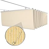 XJJUN Slide Wire Wave Sonnensegel, Flexibles, Atmungsaktives Sonnensegel, 90% UV-Beständigkeit, Gekühlt, Für Pavillon-Terrassengarten (Color : Beige, Size : 0.9x5m)