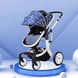 Kinderwagen Tragbare Kinderwagen Kinderwagen Kinderwagen, Leichter Kinderwagen mit Aluminiumrahmen, großer Sitzbereich, extra großer Lagerkorb □ Infant Kinderwagen für Reisen und mehr, S