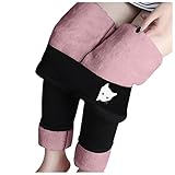 HFStorry Damen Strumpfhosen, Mode Beiläufige Frauen Katze Gedruckt Span Damen Hohe Taille Halten Warme Lange Hosen Warm Fleece Legging