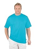 Trigema Herren T-Shirt aus Baumwolle 637202, Azur, S