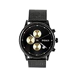 ZHC Automatikuhr für Herren, minimalistisch, Business-Kleid, wasserdicht, klassisch, luxuriös, mit mehreren Kalendern, Edelstahl-Metallkette, Armbanduhr für Herren, goldenes Zifferb