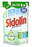 Sidolin Pro Nature, Glasreiniger, Nachfüllpack, 250ml, pH-neutral mit 99,9% naturbasierten I