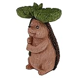 YARNOW Vogeltränke Vogel Futterspender Gartenfiguren Vogelbad: Harz Igel Figur Wildvogel Futterschale Obstschale Kolibri Futterstation Garten Wassertränke Dekofigur für Balkon Terrassen Deko Tränk