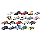 Matchbox FGM48 - 20er-Pack mit Poster, 1:64 Die-Cast Fahrzeuge Geschenkset, je 20 Spielzeugautos, zufällige Auswahl, für Sammler und Kinder ab 3 J