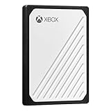 WD Gaming Drive Accelerated for Xbox One 1 TB externe Festplatte (Speicher für 25 Spiele, 400 MB/s, Gummihülle, mit integriertem Kabel) schwarz/weiß