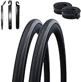 2 x Schwalbe Lugano Endurance 28' Rennradreifen Fahrradmantel 700 x 25C (25-622) + 2 x Schwalbe SV15 inkl. 3 Reifenheb