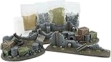 War World Gaming War Torn City Schlachtfeld Set und Landschaft Materialien - 28mm Heroisch Sci-Fi Wargame Terrain Tabletop Gelände Geländebau Zombie Post-Apokalyptisch Walking D