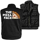 Spaß kostet Männer Ranger Weste mit Futter The Pizza Face (mit Rückendruck) Größe S - 5XL