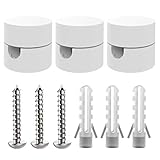 ZOHAR 3 Stück Zweiteilige Wand- und Deckenpins Weiß für Textilkabel Deckenbefestigung Affenschaukel Aufputz-Kabelhalter für Lampe DIY mit Schrauben und Düb