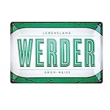 SV Werder Bremen Blechschild Schild W