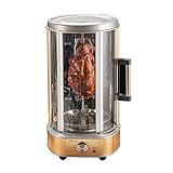 WPHGS Vertikale Rotisserie-Rösterofen Smart Electric BBQ Grill Rauchlose Automatische rotierende Kebab-Machine Arbeitsplatte Edelstahl Kabob G