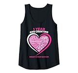 Damen 1 Jahr Krebs-Bewusstseins-Grafik für Brustkrebs Tank Top