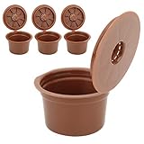 ciciglow Wiederverwendbarer Tassen-Kaffeefilter, 3er-Pack K-Cup-Kaffeepad-Filter Nachfüllbare Kaffeekapsel-Filterbecher-Ersatz Hochwertiger Filterbecher passend für Caffitaly
