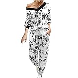 SSLLM Damen Sportanzug Mode Lose Batik Set Lässiger Anzug V Ausschnitt Langarm Blusen und Haremshose 2 Teilig Traingsanzug Jogging Sportoutfit Damen Set Herbst Winter Tracksuit Sportw