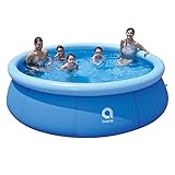 Aufblasbarer Familien Pool, Sicherheit Komfortabel Verschleißfest Runde Form Planschbecken für Baby Kinder Erwachsene Außenbereich Garten Garten Sommerwasserparty (180x73CM)