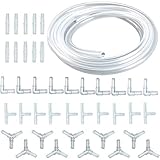 Demason Aquarium Schlauchverbinder, 40 Stück Schlauch Verbinder I L T Y Förmige Steckverbinder Adapter + Luftschlauch 5M 4/6mm 2-Wege 3-Wege für Aquarien Fisch Tank