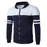 Baseball Jacke Vintage College Jacke Herren Winterjacke Vintage Jacket Sportjacke Sweatjacke Jungen Männer Winter Warm Übergangsjacke Herbst Bomberjacke Stehkragen Steppjacke Leichte Outdoorjack