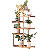 SHDT Holz Blumenregal Indoor Pflanzenständer, Multi Tiers Pflanzenregal Halter Blumendisplay Regal Für Indoor Outdoor Wohnzimmer Terrasse Balkon Garten,