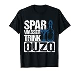 Ouzo Alkohol Griechenland Trink Ouzo spar Wasser T-S