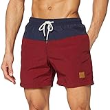 Urban Classics Herren Badehose Block Swim Shorts nvy/burgundy M