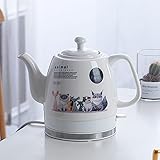 Haushaltsgeräte Keramik Wasserkocher Keramik Abnehmbare Basis Boil Dry Protection 1.2L 1200W Kaffee & Tee kabellose Elektrische Teekanne Emaillierte Keramik Küchenbüro aus Edelstahl/D / 1200