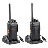 Retevis RT27 Walkie Talkie Funkgerät, 16 Kanäle PMR Funkgeräte Set Lizenzfrei CTCSS/DCS VOX Notanruf, Funkgeräte Wiederaufladbar mit USB Ladeschale, Funkgerät Erwachsene (2 Stück, Schwarz)