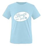 Comedy Shirts - Läuft bei Mir - Kreis NEGATIV - Herren T-Shirt - Hellblau/Weiss Gr. XXL